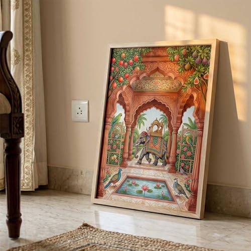 Image of kotart Traditional Art Wall Painting Home Decoration With Frame For Living Room Bed Room Hotel Wall Decor Digital Reprint Engineered Wood (25x37 inch)