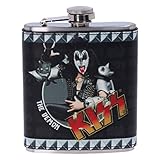 Nemesis Now Petaca con Licencia Oficial Kiss The Demon, Color Negro, 7 cm