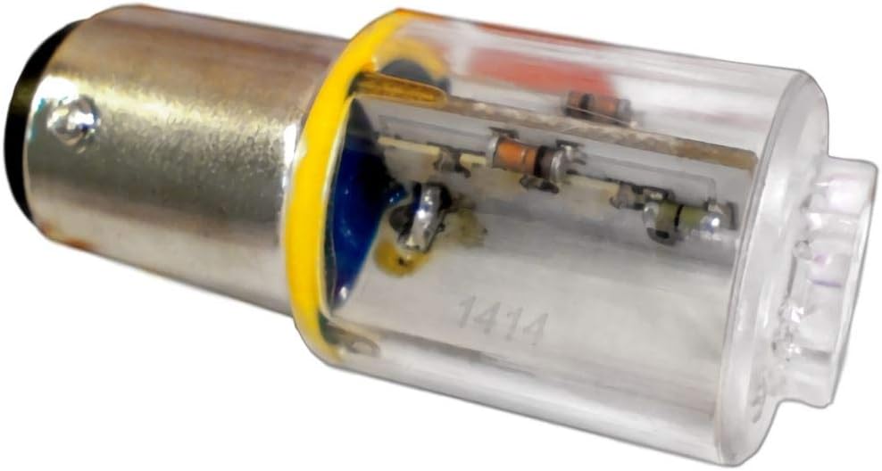 Pfannenberg, 28213000008, LED lamp, BA15d Socket, 24 VAC or VDC, Yellow