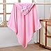 Theodate Pierre Hooded Baby Bath Towel, Animal Design with Hood, Soft Absorbent Towel for Infants and Toddlers, 80/80 inch Multiple Colors Available (Pink)