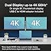Plugable Thunderbolt 4 Docking Station | TAA-Compliant Dual Monitor Laptop Dock for Mac & Windows | 3X Thunderbolt Ports, USB-C to HDMI Adapter, 100W PD, 2.5Gb Ethernet, 4X USB-A 10Gbps (TBT4-UDX1)