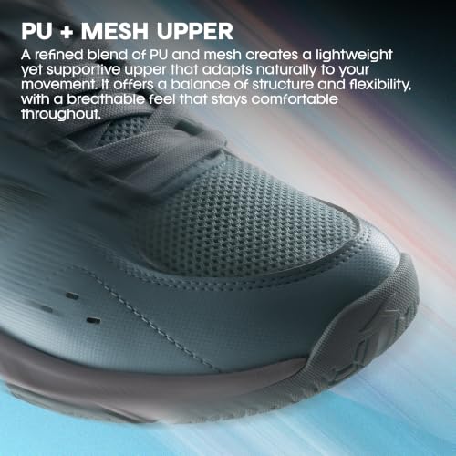 Image of HNDRD Hyperspeed Badminton Shoes (Non Marking) Indoor Sports | All-Day Comfort & Support | Cloud-Cushion Midsole | Active Grip Sole | Effortless Control (White /Crimson ; UK 9)