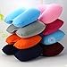 Samtech 4 in 1 Inflatable Travel Pillow Neck U Rest Air Cushion + Eye Mask + Earplug + Air Pump (Orange)