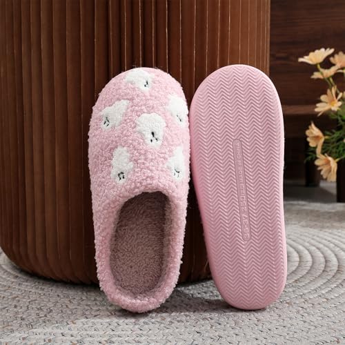 Image of Comfy Elastic Slippers for Women Men,Memory Foam Soft Plush House Slippers