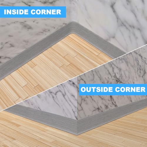 Duzzy Flexible Baseboard Molding Trim, 6 Inch(W) x 60 Feet(L) Peel and Stick Rubber Wall Trim Molding, Self-Adhesive Vinyl Wall Base Cove Base by Duzzy - Used condition - Image 6