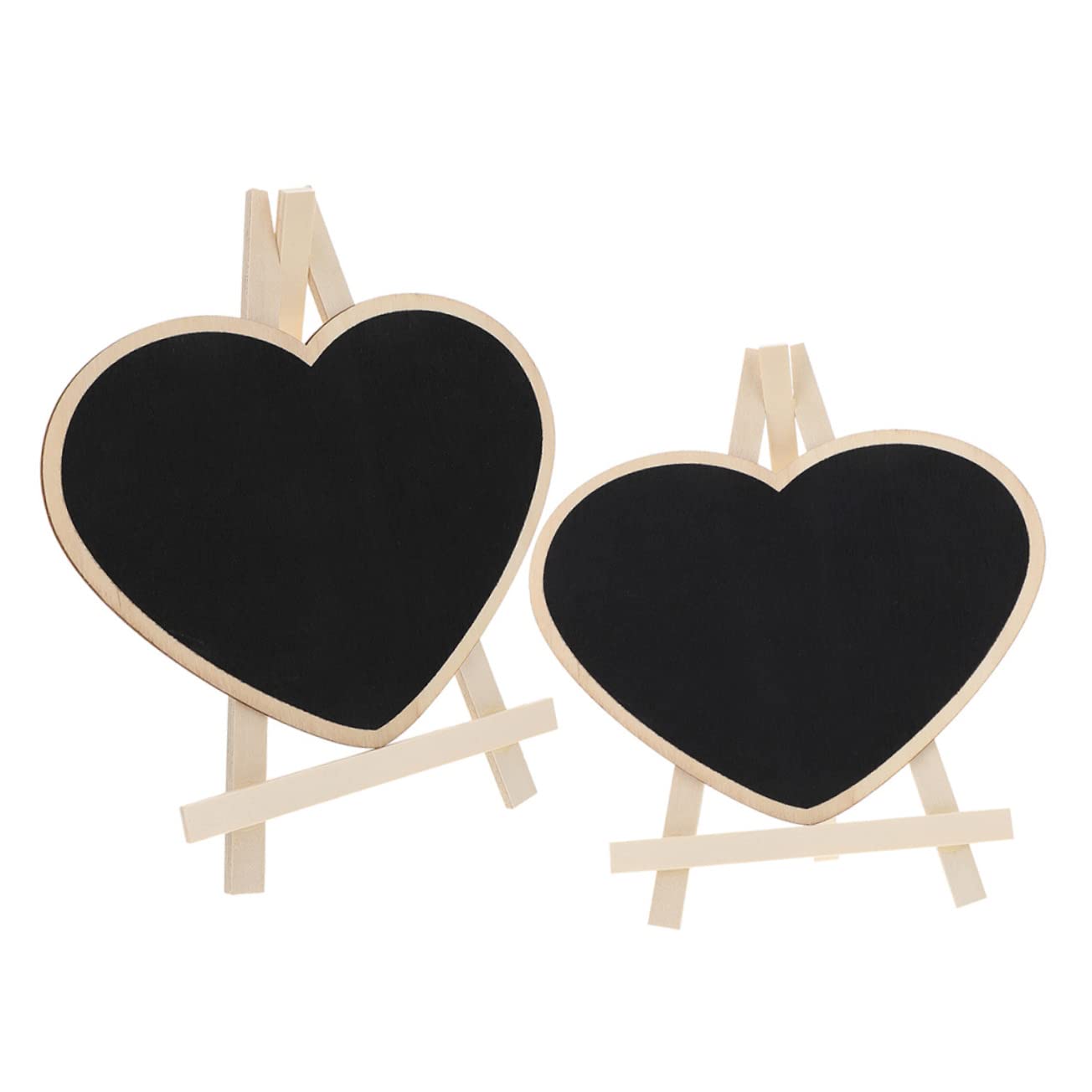 NUOBESTY 8pezzi Piccolo Lavagna Da Tavolo Forma Di Cuore Scrivania Messaggi Personalizzati Lavagna Nera Per Eventi e Decorazioni Domestiche