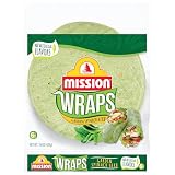 Mission Garden Spinach Herb Wraps, Soft Veggie Wraps, 6 Count, Trans Fat Free