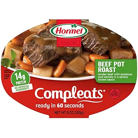 HORMEL COMPLEATS Beef Pot Roast Microwave Tray, 9 Ounce (Pack of 6) Cover