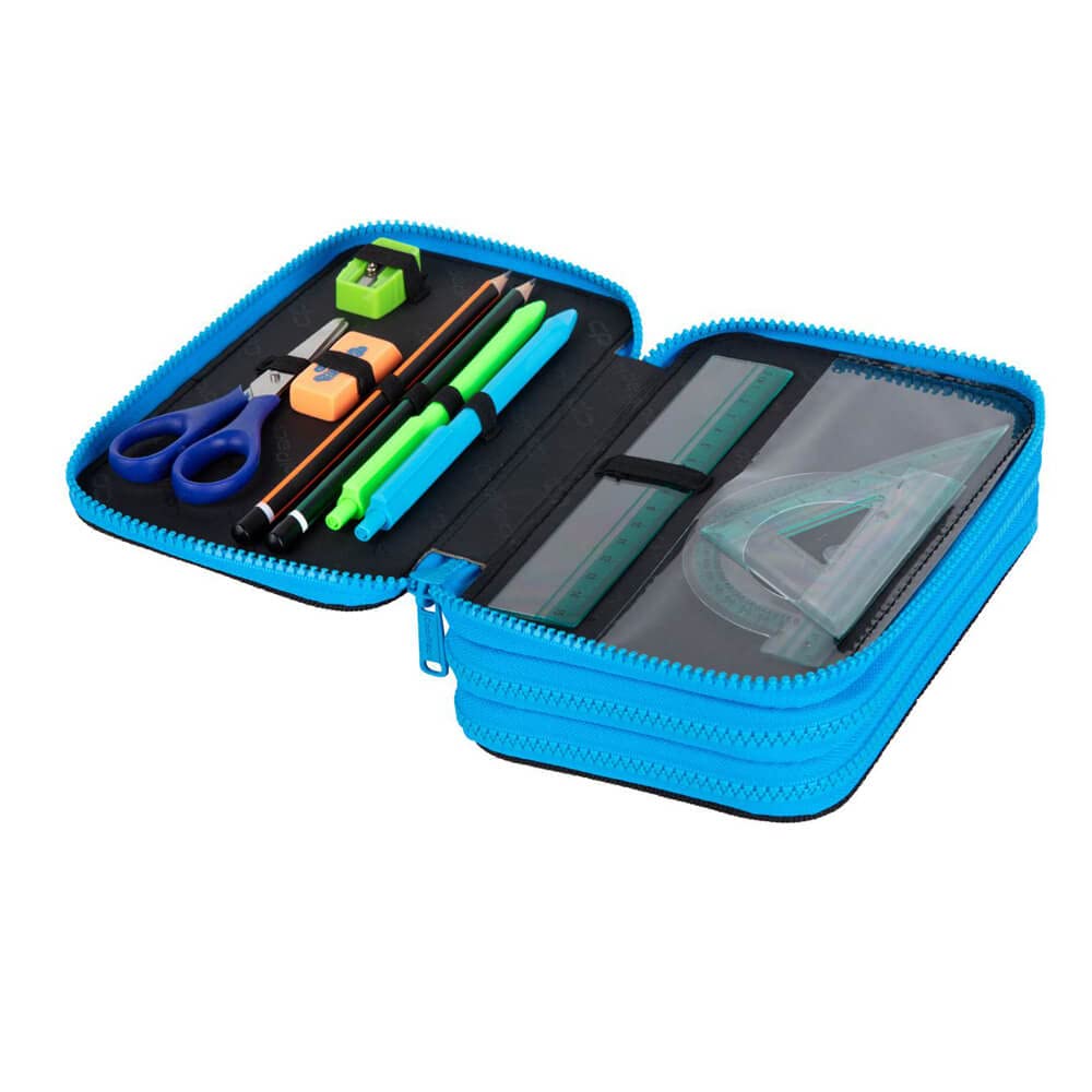 COOLPACK Trousse XXL pour garçon - 44 pièces - Avec écusson - Motif : Soccer, Football, coloré, Trousse Garçon