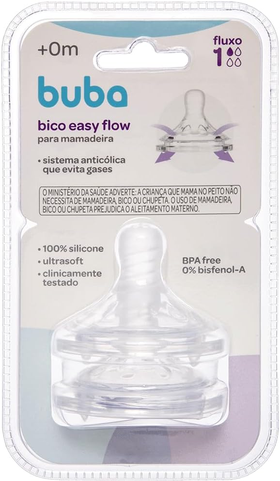 Buba, Bico Para Mamadeira Easy Flow - Fluxo 1