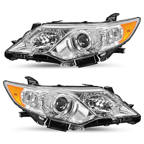 JSBOYAT Projector Headlight Assembly Replacement for 2012 2013 2014 Toyota Camry SELLEXLEHybrid Headlamp Driver Passenger SideBlack Housing & Amber Reflector product thumbnail 10