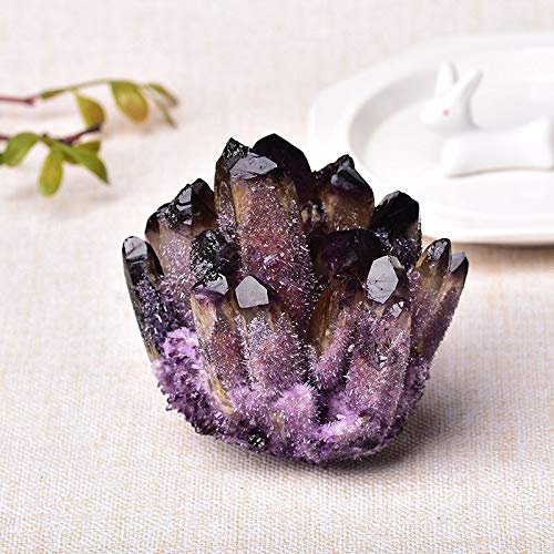 1pc Amethyst Cluster Crystal Quartz Stone Rough Crystals Home Decor (Color : Purple, Size 200-300g) Gemstone Stone