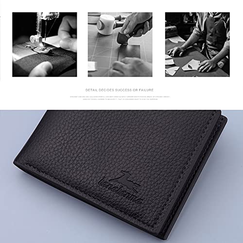 Image of Slim Wallet for Men with Coin Purse, Minimalist Wallet with Zipper, Bifold Mens Wallets with Credit Card Holder, PU Leather Men's Wallet with Money Clip, Carteras Para Hombres (COFFEE)