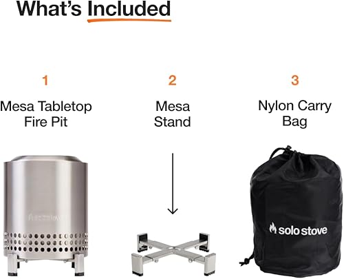 Miniatura 3 de Solo Stove Mesa XL - Fogata de mesa con soporte  Mini fuego de bajo humo para exteriores para zonas urbanas y suburbios  Alimentado por pellets o