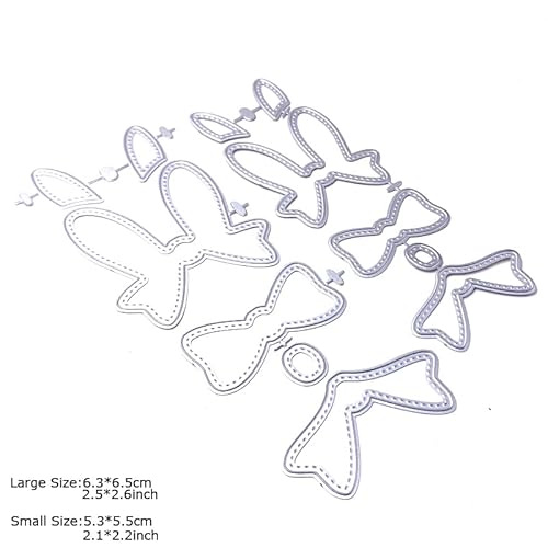 Zfparty Bunny Bow Metal Cutting Dies Stencils For Diy Scrapbooking Decorative Embossing Diy Paper Cards (Small Size) #TOP3