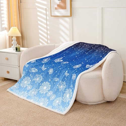Couverture polaire chaude pour frissons nocturnes motif ciel - 4