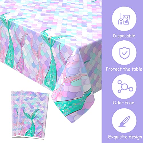 Tovaglie a forma di sirena, confezione da 2 pezzi