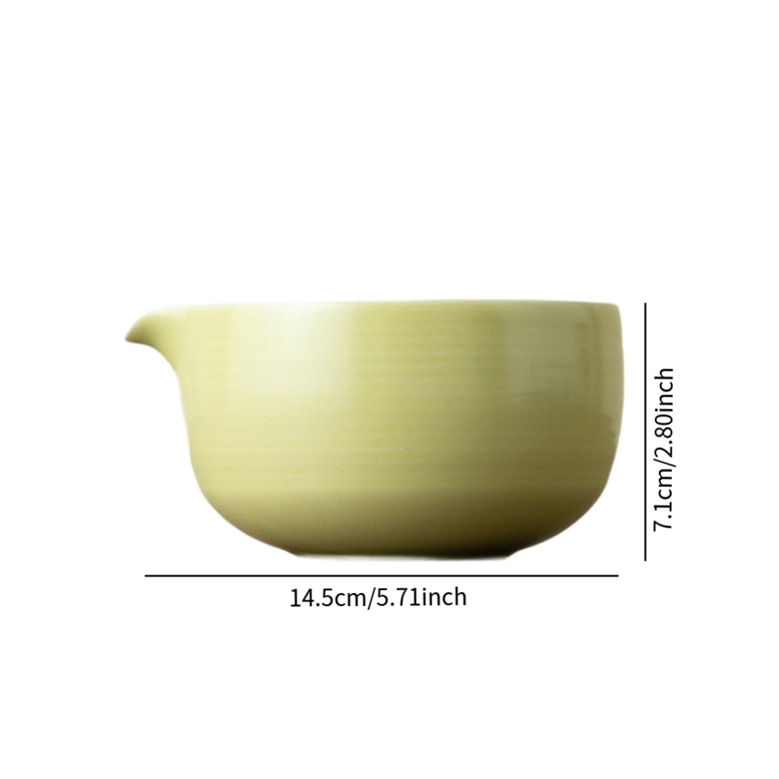 Bol à Matcha Japonais Bol Traditionnel Céramique Bol Mélangeur Multifonction Bol à Thé Verseur pour Préparation Matcha Convient Aux Cadeaux Amis, Bleu Cyan