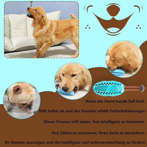 agogue 1 Stück Hundespielzeug Unzerstörbar, Dog Spiel, Futterball Hunde Spielzeug für Kleine Und Große Hunde, Zahnpflege und Intelligenzförderung