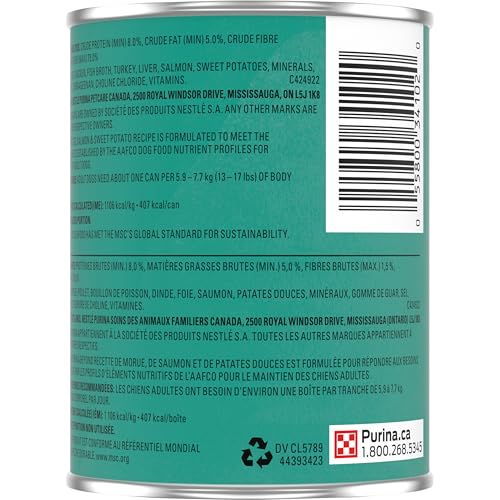 Beyond Natural Wet Dog Food, Alaskan Cod, Salmon & Sweet Potato Ground Entree - 368 g Can (12 Pack) image 3
