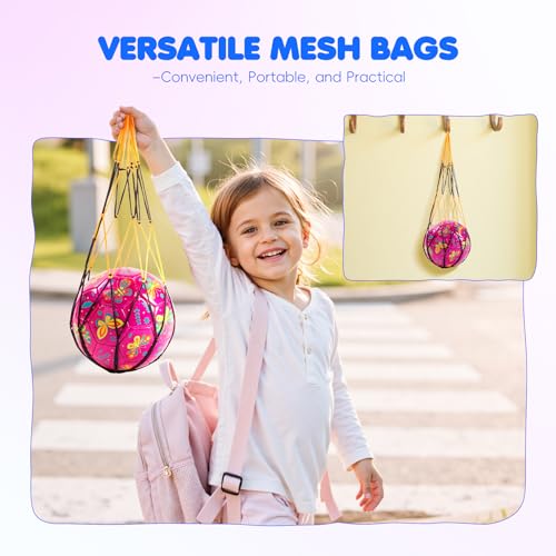 U&C Planet 2 Pack Size 2 Football for Kids Ages 1-6 Unicorn & Butterfly Design Includes 1 Hand Pumps & Mesh Bags - Image 4