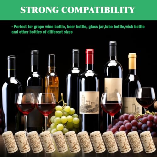 Corchos de vino rectos nº 8 con sellado hermético para embotellado rústico 7
