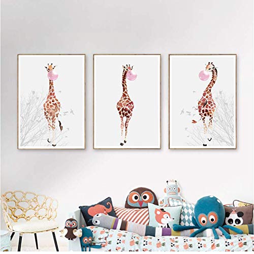 Peinture sur toile girafe moderne impression haute définition art mural salon 50x70cm