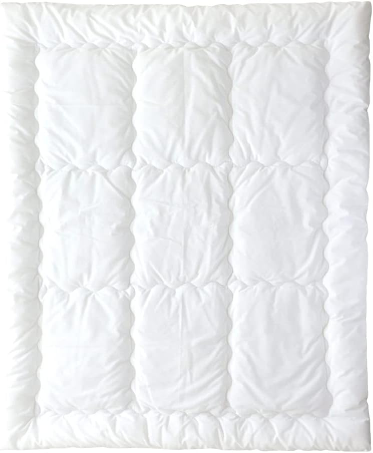 HashkuDe ヌード ベビー 掛ふとん お昼寝掛ふとん 兼用 85×105cm 日本製 (ホワイト) ベビー布団 軽量 お昼寝 保育園 テイジンウォシュロン綿使用