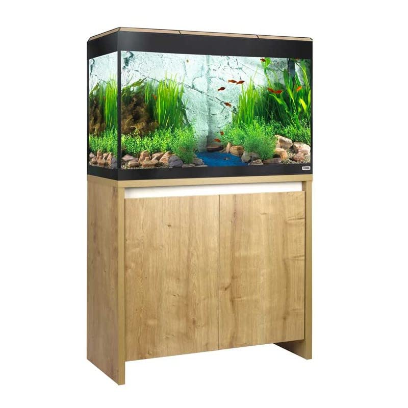 Acuario de 125 litros con luz LED programable por Bluetooth Fluval Roma roble 6
