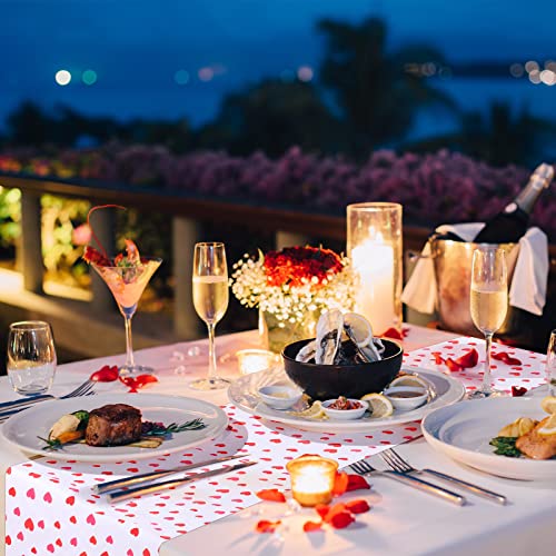 Ruisita Valentines Day Table Runner 14 X 72 Inches Polycotton Little Hearts Valentines Tablecloth For Valentines Day Table Decor And Valentines Party Supplies #TOP6