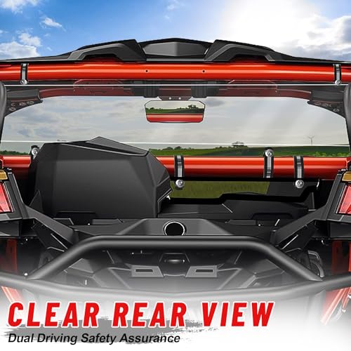 Image of StarknightMT X3 Rear Windshield Back Window Windscreen Compatible with 2017-2026 Can Am Maverick X3 & Max (Except for XMR Models) Heavy Duty Clear