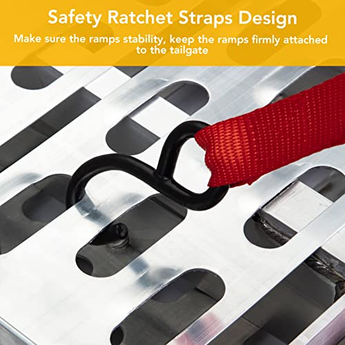 Cheinauto Atv Motorcycle Ramps,7.5 Ft Aluminum Folding Loading Ramps Kit 1500Lbs Capacity For Trailers Pickup Truck Car Tailgate Atv Motorcycle Lawn Mower,2 Pack #TOP4