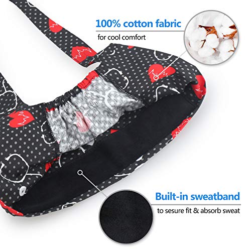Image of ABAMERICA Working Caps with Button and Sweatband, Adjustable Working Hats for Women Men, One Size(Tie Back or Toggle)