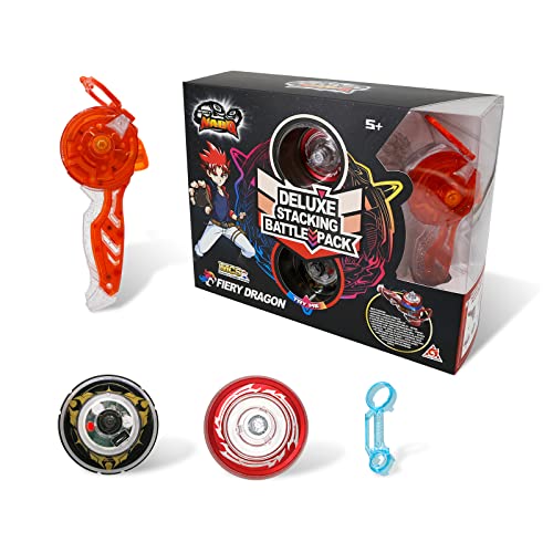 INFINITY NADO Top Effets de Lumière Fusionnée Lanceur Magnétique Fiery Dragon,Jouet Enfant 5 6 7 8 9 10 11 12 Ans Garcon Fille Cadeau