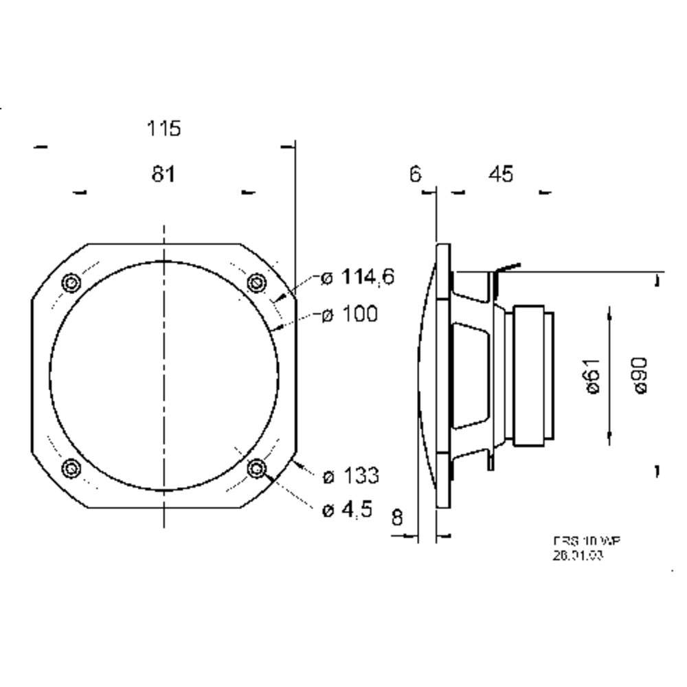 Visaton 2103 Lautsprecher FRS 10 WP 8 Ohm weiß, 8 S