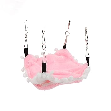 Pet Bunkbed Cage Hammock, Washable Skin Friendly Pet Hammock Simple for Rat Sugar(S, Girl Fan)
