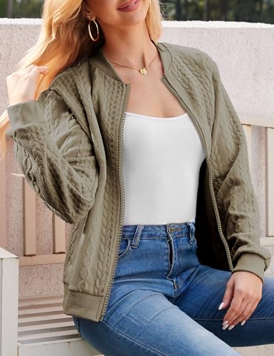 Image of WROLEM Zip Up Sweatshirts for Women Casual Outfits Cardigan Outerwear Trendy Winter Jackets Coat
