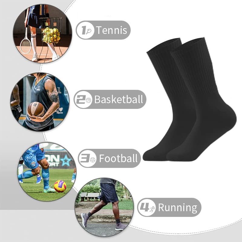 Compression Socks Men＆Women Running Socks Athletic Socks with Silver-Ion Deodorant Work Socks(12 Pairs Size 4.5-13)3