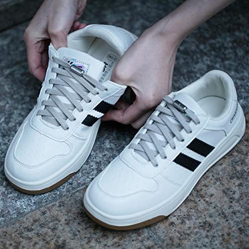 Olukssck 2 Pairs No Tie Shoe Laces for Kids and Adults, Tieless Elastic Shoelaces for Sneakers, 100cm, Black - 4