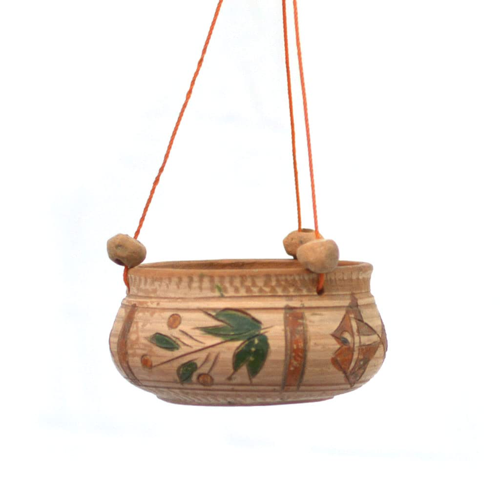 myBageecha Clay Hanging Pot Terracotta Indoor Outdoor Handmade Planter Brown 5 x 5 x 3 Inch (B07FL2JHFW) Amazon Price History, Amazon Price Tracker
