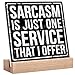 Funny Desk Signs For Office Decor Sarcasm Is Just One Service That I Offer Sign Sarcastic Gifts For Women Desk Accessories For Work Sarcastic Signs Funny Office Quotes Sign