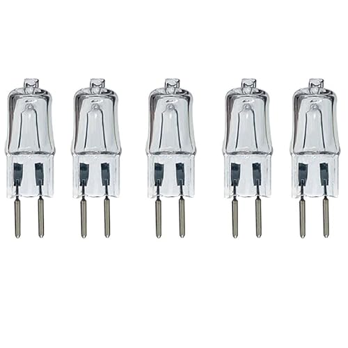 UGEFKMQ Bombilla Halogena G5.3 Bombillas Halógenas 35W G5.3 220V Bombillas Halógenas 35W Jc Base Bi-Pin Regulable Blanco Cálido,35W,5 Piezas