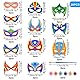 yumcute 28 Stück Superhelden Masken, Masken Zum Ausmalen Kinder, Basteln Kindergeburtstag, Party Cosplay DIY Papier Super Masken Kinder Mitgebsel, für Geburtstag Party Geschenk, Pigmente und Pinsel