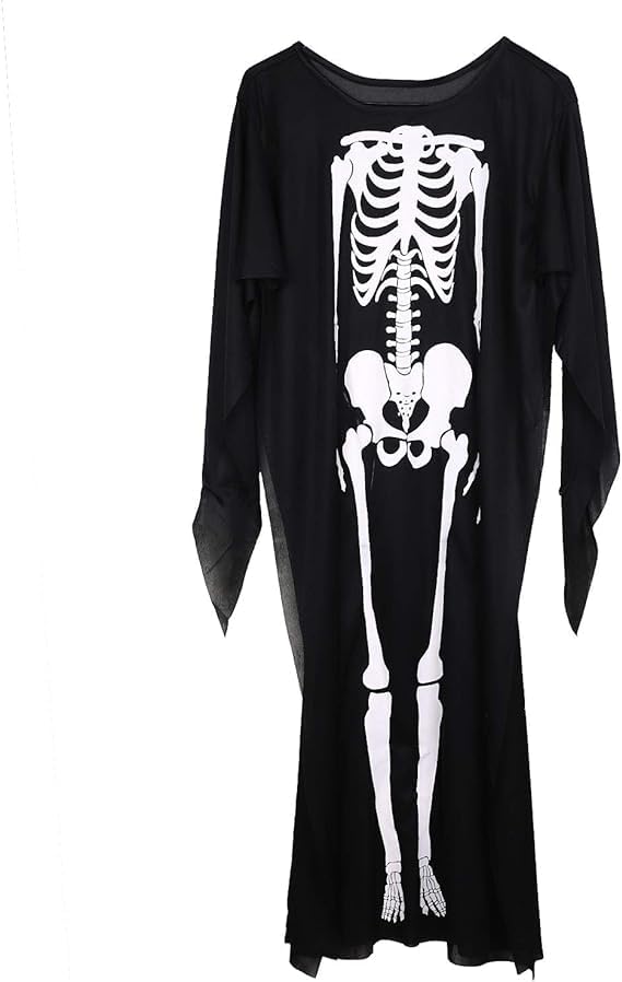 LUDALY Halloween Skeleton Adults Costume Set, Horror Skull Scream Costume Robe Spooky Ghost Face Skeleton Costume & Mask (White and Black) (B0CK88895T) Amazon Price History, Amazon Price Tracker