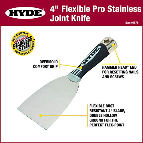 Hyde 06578 Putty Knife,Flexible, 4", Assorted #TOP1