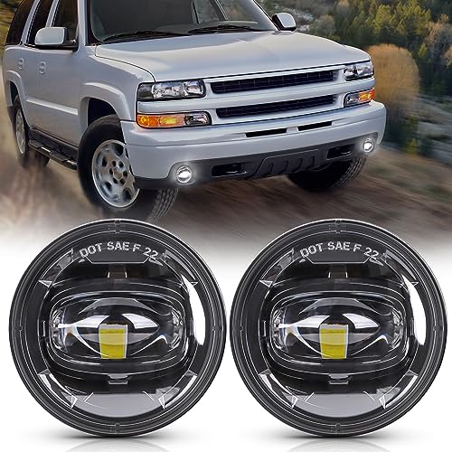 Image of Auxbeam LED Fog Lights Replacement for 2001 2002 2003 2004 2005 2006 Chevy Tahoe Z71, 2001-2006 Chevy Suburban 1500 Z71, 1994-2003 Pontiac Grand Prix, 2000-2005 Pontiac Sunfire, DOT Approved