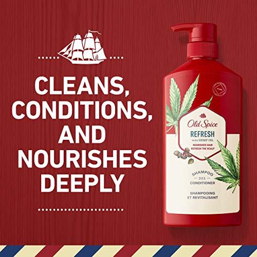 Old Spice Refresh 2in1 Hemp Oil Shampoo and Conditioner #TOP8