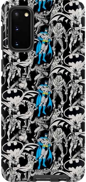 Skinit Pro Phone Case Compatible with Galaxy S20 - Officially Licensed DC Comics Batman Vintage Pose Collage Art Design
