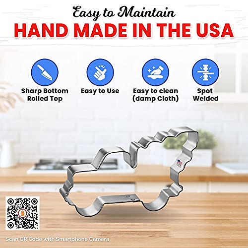 Truck With Tree Cookie Cutter 5 Inch - Made In The Usa – Foose Cookie Cutters Tin Plated Steel Truck With Tree Cookie Mold #TOP4
