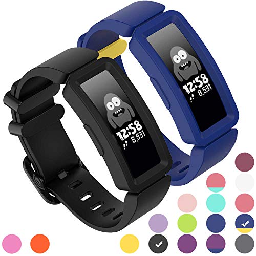 GVFM Compatible with Fitbit Ace 2 Bands for Kids 6+, Soft Silicone Bracelet